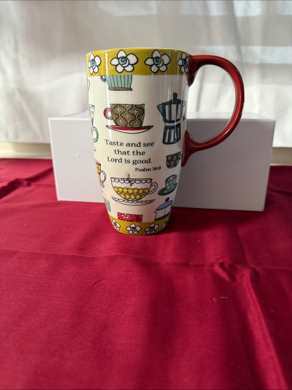 Cypress Home Coffee Mug Espresso Late Cappuccino Yellow 17oz